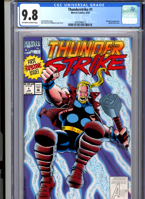 CGC 9.8 Thunderstrike #1 Bloodaxe Appearance - Foil Speckle Cover