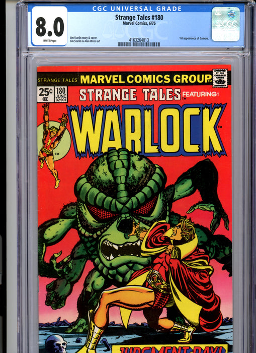 CGC 8.0 Strange Tales #180 1st Appearance of Gamora