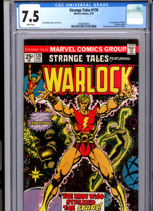 CGC 7.5 Strange Tales #178 1st Appearance of Magus. Warlock Begins.