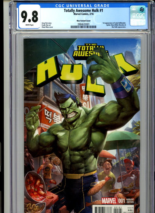 CGC 9.8 Totally Awesome Hulk #1 Woo Variant 1st app Lady Hellbender
