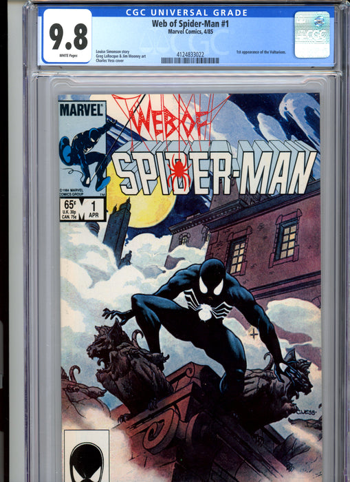 CGC 9.8 Web of Spider-Man #1 1st appearance of Vulturions