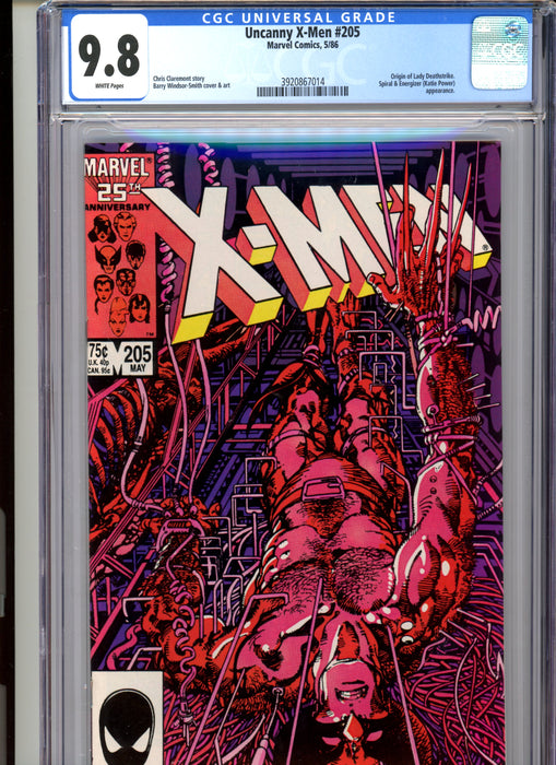 CGC 9.8 Uncanny X-Men #205 Origin of Lady Deathstrike