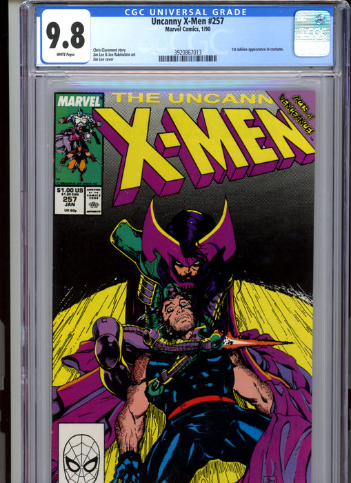 CGC 9.8 Uncanny X-Men #257 1st Jubilee Appearance in Costume