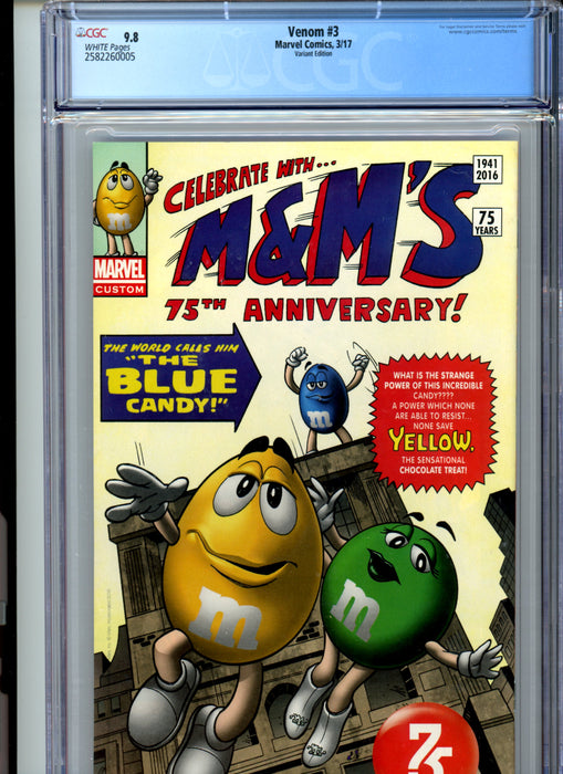 CGC 9.8 Venom #3 Campbell Variant Black Cat & Mac Gargan Appearance