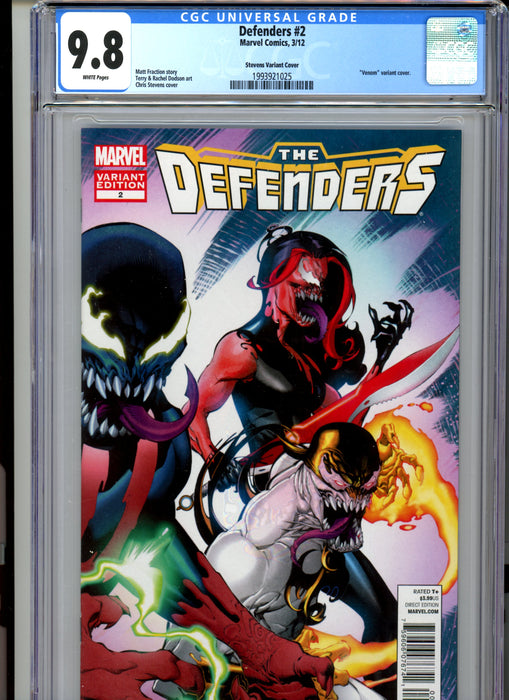 CGC 9.8 Defenders #2 Stevens Venom Variant