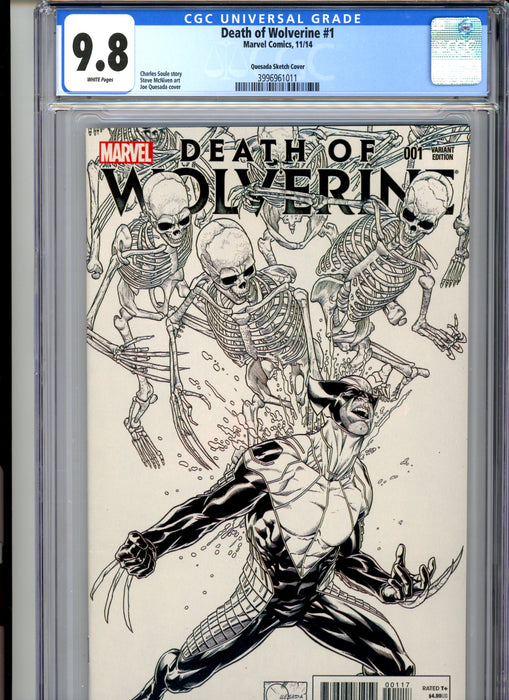 CGC 9.8 Death of Wolverine #1 Quesada Sketch Variant