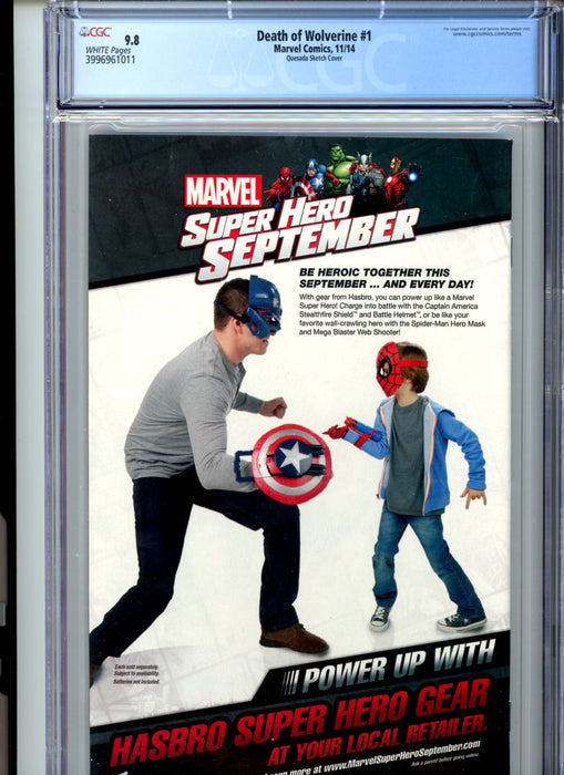 CGC 9.8 Death of Wolverine #1 Quesada Sketch Variant