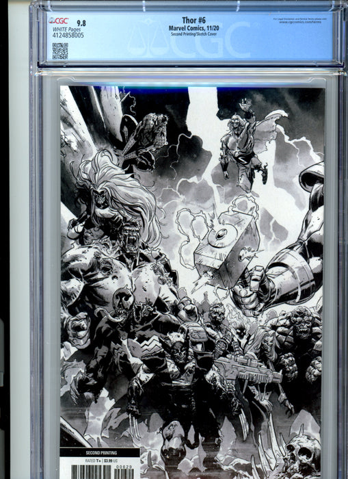 CGC 9.8 Thor #6 Second Print Sketch Cover