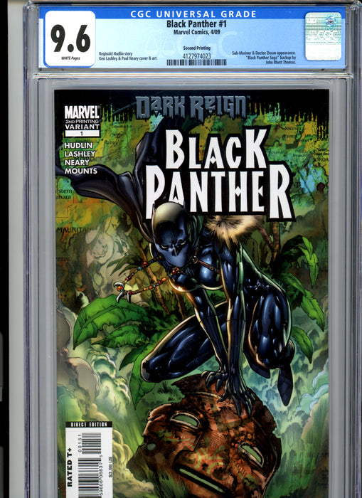 CGC 9.6 Black Panther #1 Second Print Variant