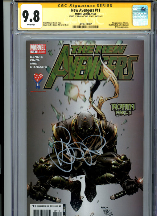 CGC 9.8 Signature Series New Avengers #11 1st Appearance of Ronin
