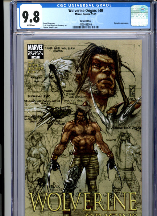 CGC 9.8 Wolverine Origins #40 Variant Romulus Appearance