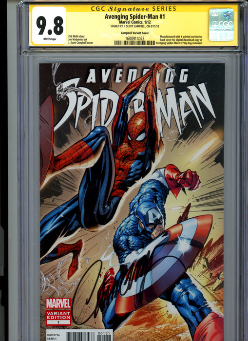 CGC 9.8 Signature Series Avenging Spider-Man #1 Campbell Variant Signed