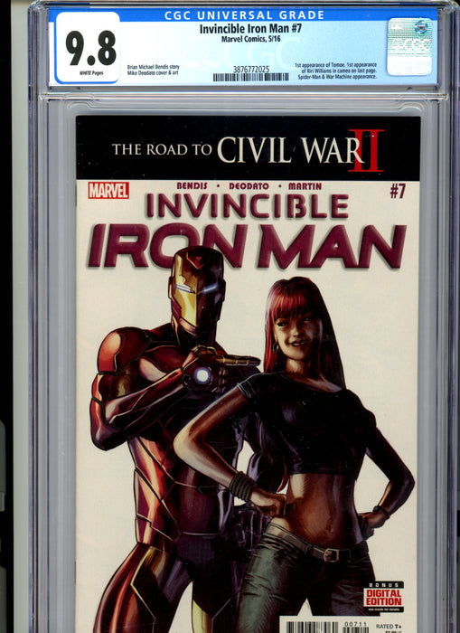 CGC 9.8 Invincible Iron Man #7 1st app of Riri Williams