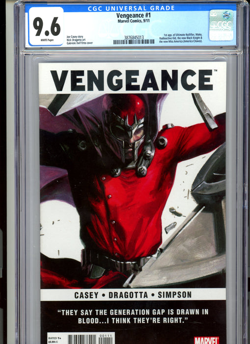 CGC 9.6 Vengeance #1 1st appearance of New Black Knight & Miss America