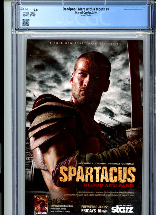 CGC 9.8 Deadpool: Merc with a Mouth #7 Second Printing 1st app of Lady Deadpool
