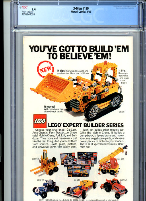 CGC 9.4 X-Men #129 1st appearance of Kitty Pryde, White Queen & Sebastian Shaw