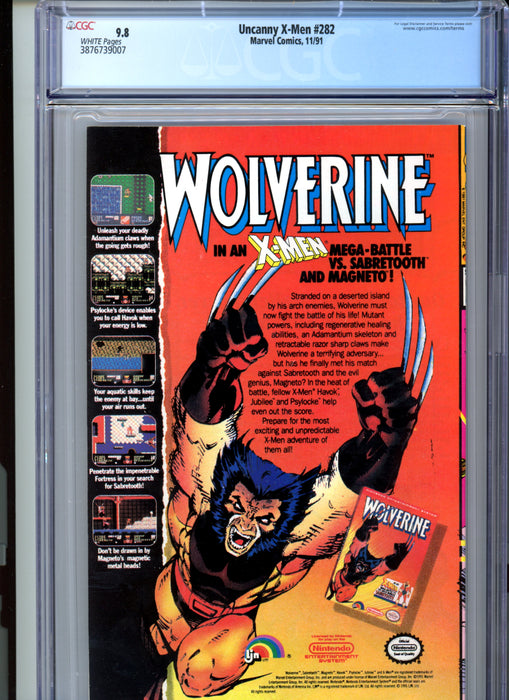 CGC 9.8 Uncanny X-Men #282 1st Appearance of Bishop