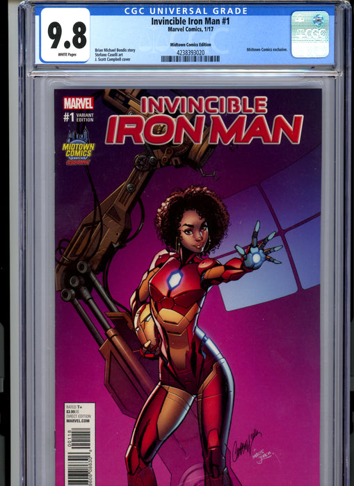 CGC 9.8 Invincible Iron Man #1 Midtown Comics exclusive Variant