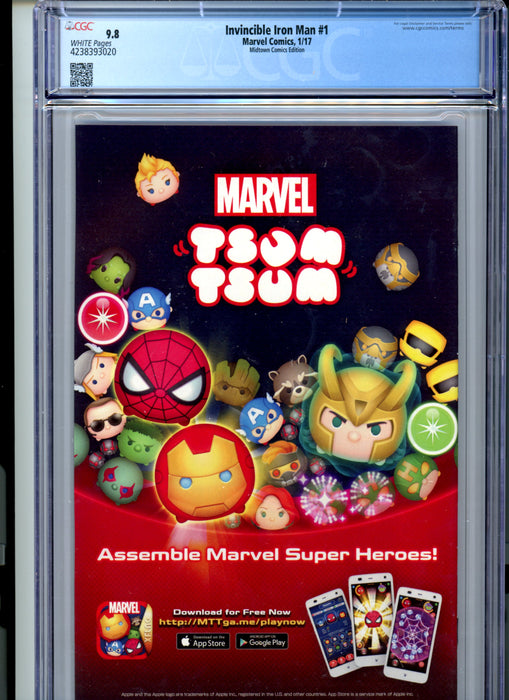 CGC 9.8 Invincible Iron Man #1 Midtown Comics exclusive Variant