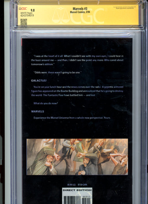 CGC 9.8 Signature Series Marvels #1-4 Set Signed by Alex Ross