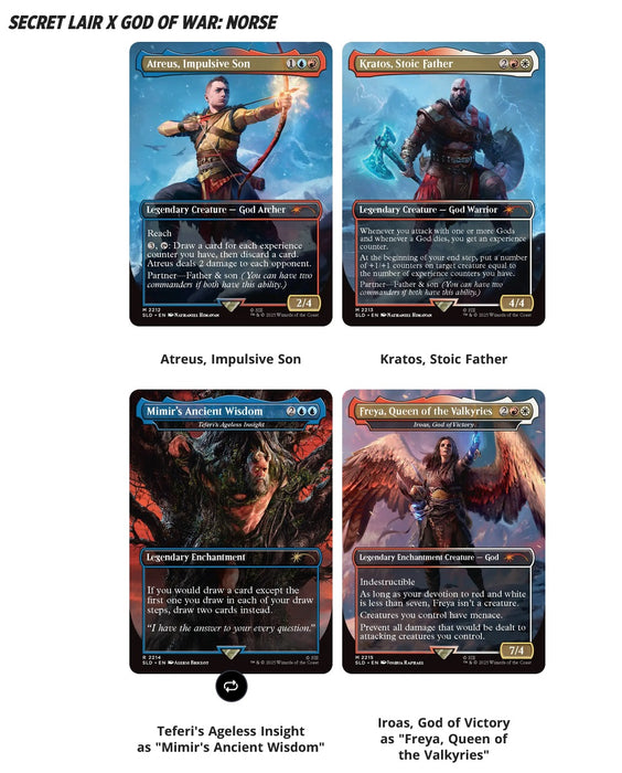 MTG X Playstation Secret Lair - God of War Norse - Non Foil