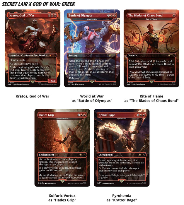 MTG x Playstation Secret Lair - God of War Greek - Non Foil