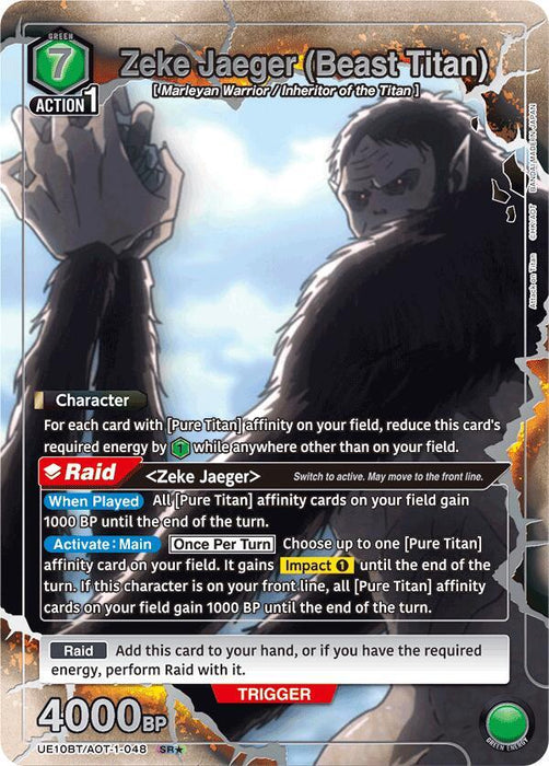 Zeke Jaeger (Beast Titan) (SR*) - UE10BT: Attack on Titan (UE10BT)