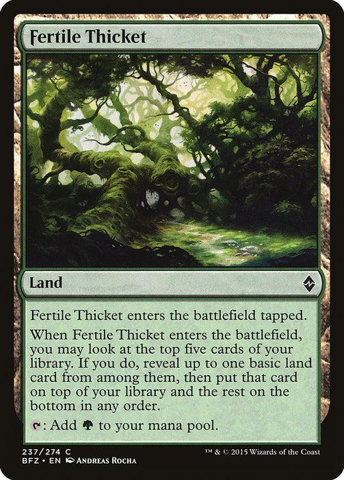 Fertile Thicket [Battle for Zendikar]