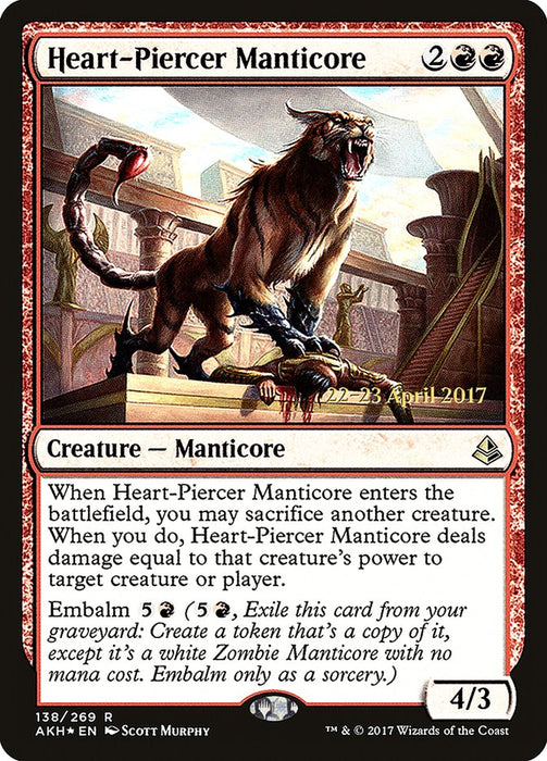 Heart-Piercer Manticore [Amonkhet Prerelease Promos]